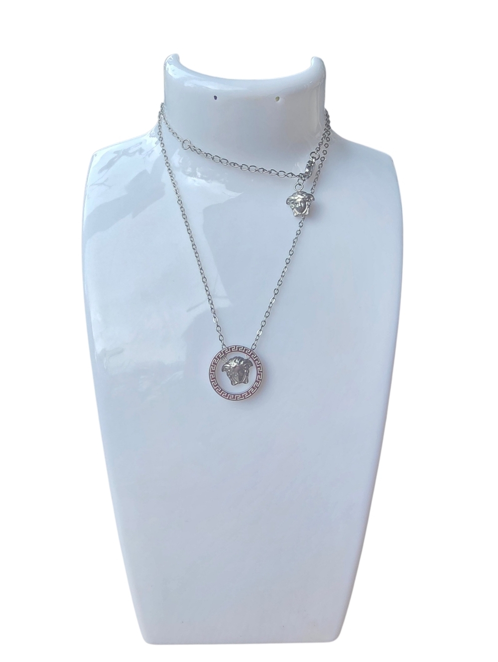 Silver Versace Medusa Pendant Necklace - Picture 4 of 5